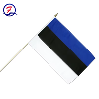 Mini drapeau à main de haute qualité en gros drapeau britannique agitant à la main avec poteau en bois