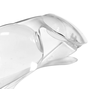 ALLESD透明プラスチック材料耐衝撃性安全目の保護安全メガネCEEN166Fクリアレンズ付き - Product Image 3