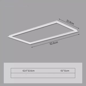 Trần khung Kit nhôm bề mặt gắn khung dẫn Backlit Bảng điều chỉnh ánh sáng vít-miễn phí ánh sáng Clip Trắng xương rồng vòng tròn - Product Image 3