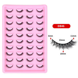 Pestañas de imitación de visón, pestañas postizas hechas a mano, maquillaje natural, simulación cruzada, ojo desordenado, pestañas rizadas 3D, 20 pares - Product Image 5