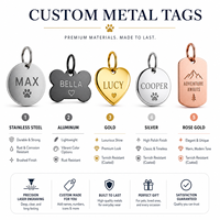 Placa de Identificación Personalizada para Mascotas, de Acero Inoxidable, para Sublimación, Etiqueta de Metal para Perro, con Nombre Personalizado