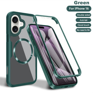 2 em 1 Design Protetor de Tela Tampa Frontal 360 ° Proteção Total Transparente Anti Fall Magnético Mobile Phone Cases para <span class=keywords><strong>Iphone</strong></span> 16 - Product Image 6