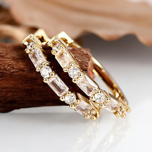 Pendientes de Oreja Trapezoidales para Mujer, Accesorios Simples para Uso Diario - Product Image 3