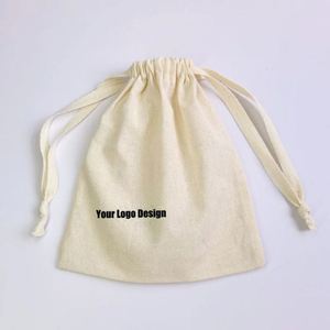 Wholesale <b>Small</b> Cotton Drawstring <b>Gift</b> Pouch Customized Soft Cotton Fabric Dust Proof <b>Bag</b> for Jewelry <b>Gift</b> Packaging - Product Image 2