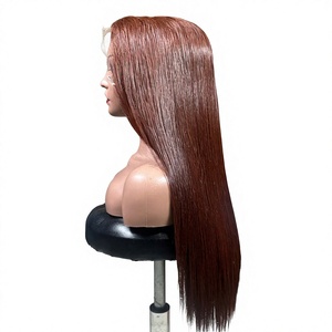 En gros, Cheveux humains vierges Remy lisses, Lace Frontal et Closure, à double trame machine, pour femmes - Product Image 2