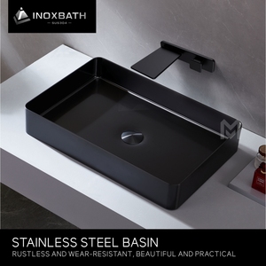 Nuovi Arrivi: <span class=keywords><strong>Lavabo</strong></span> Rettangolare <span class=keywords><strong>in</strong></span> <span class=keywords><strong>Acciaio</strong></span> Inox per Hotel, con Scarico, Ecologico e Resistente all'Acqua - Product Image 6