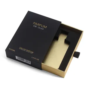Luxury Perfume Makeup Cosmetic Oil Bottle Gift Box Offset Printed Cardboard With Drawer Pull Elegant Paper Packaging