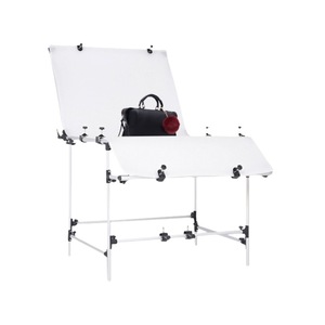 Aluminum Alloy Still Life Photography Table 100x200cm Folding Portable <b>Shooting</b> Background Support Product Photography Props - Product Image 1