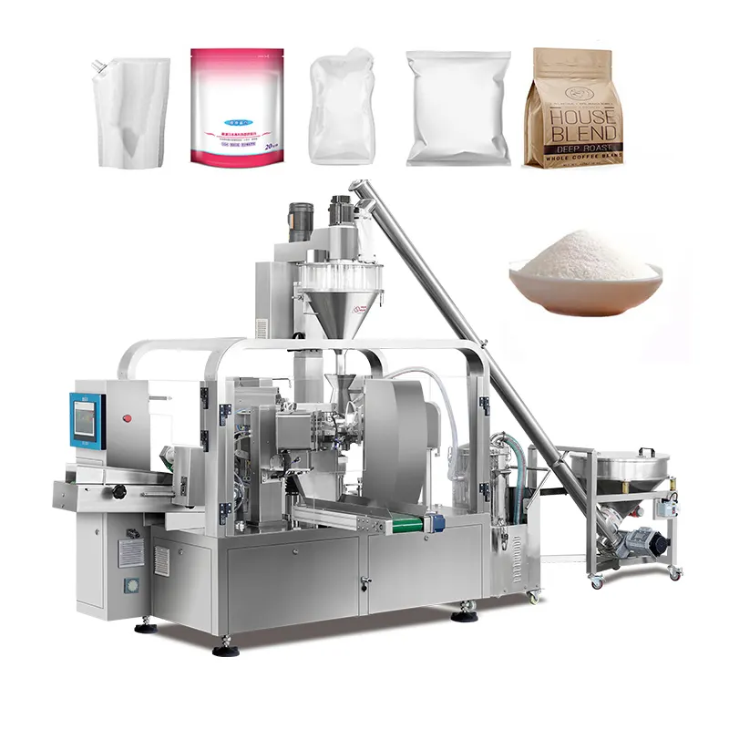 Machine d'emballage de remplissage de poudre de fruits de boisson sèche lyophilisée automatique par sac préfabriqué 10g