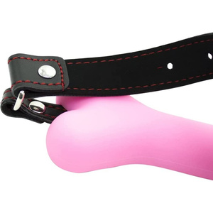 Bondage silicona cuero perro huesos mordaza boca mascota hueso mordedura bola mordaza BDSM fetiche esclavo ataduras juguetes sexuales - Product Image 3