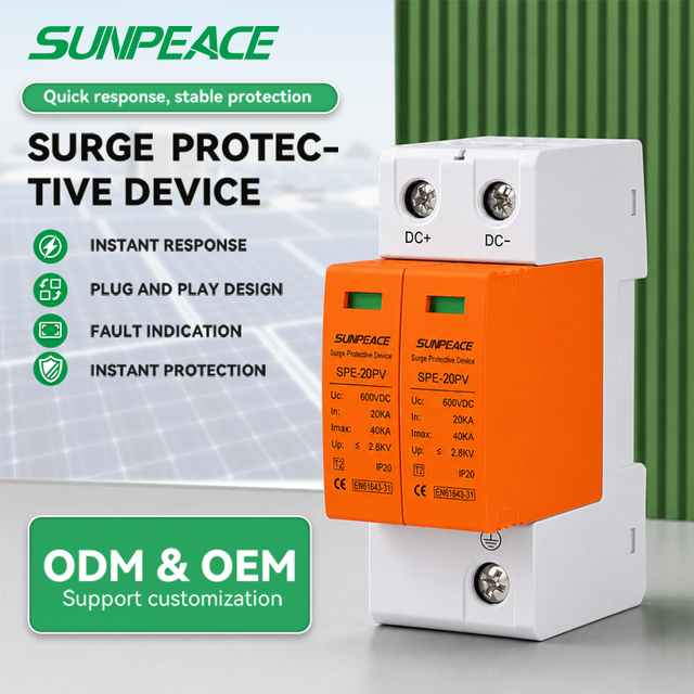 OBO DC SPD Surge Protector Lightning Protection Device for Industrial Solar PV Systems 2P 3P 4P 500V 600V 800V 1000V 1200V T2