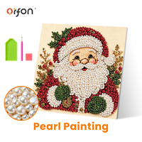 Kit de Peinture Diamant 5D DIY en Gros pour Enfants, Motif Père Noël, Art Mural Perlé, Décoration de Noël, OEM