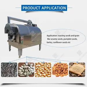 Mesin pemanggang kacang tipe baru, biji-bijian gas biji wijen mesin panggang biji