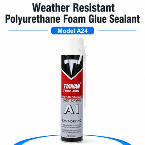 Mastic polyuréthane teinté TIAN JIAN A24 300ml, séchage rapide, adhésif PU monocomposant pour la construction de portes et fenêtres - Product Image 1