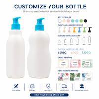 Bouteilles à pompe vides de grande capacité de 750 ml, en PET et PE, contenants de recharge pour shampoing, gel douche, lotion corporelle et huile essentielle