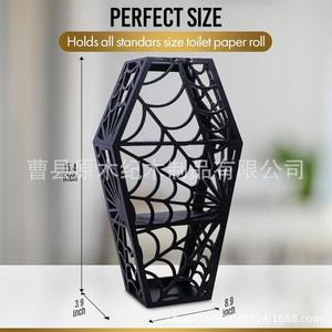 Expositor de ataúd gótico con forma de araña, caja de almacenamiento de escritorio de Halloween, organizador decorativo de exhibición de figuras de varias capas - Product Image 3