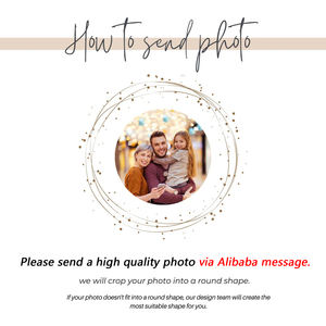 Personnalisé 925 Argent Cuivre Photo Projection Porte-clés Gravure Personnalisée pour Mariage Noël Or Fête Cadeau pour la Famille - Product Image 6