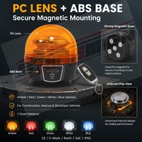 Balise d'avertissement magnétique rechargeable Shinemien KM-501R, 7 modes de clignotement, lumière stroboscopique LED sans fil avec ventouse, éclairage d'urgence
