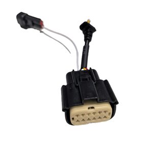 مفتاح روكر قصير مخصص بإضاءة LED مزدوجة مع 3 مخارج DT04-2P، أسلاك توصيل للسيارات التي تعمل بإضاءة LED - Product Image 3