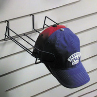 DS5664 fil métallique détail présentoirs organisateur chapeau cintre montage mural boule porte-casquette mur noir Baseball chapeau support
