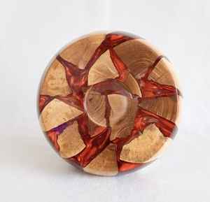 Tazón de Madera de Resina Premium, Tazón de Madera Hecho a Mano con Incrustaciones de Resina para Decoración del Hogar Moderna y Rústica - Product Image 1