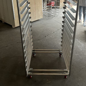 Customized Kitchen Equipment Stainless Steel <b>Rack</b> Tray Trolley with Wheels / Baking Tray Trolley Removable Trolley Carts - Product Image 5