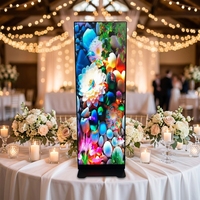 Affiche LED portable pour salon professionnel, signalétique numérique d'intérieur légère et réglable en hauteur