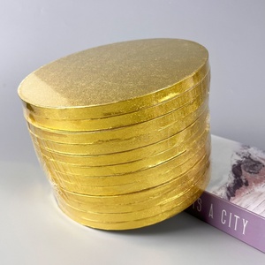 Plateau à gâteau rond épais en carton blanc et argenté SunShine Wholesale de 10 et 12 pouces - Product Image 4