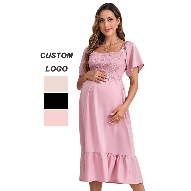 green emerald velvet dress Maternity Gwen Satin Dress main image 1