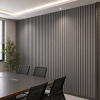 Panneau mural acoustique en bois gris WYRAX, panneau mural en bois à lattes, feutre gris, 3000x600x21mm, panneau absorbant le son, décoration murale pour salle de réunion