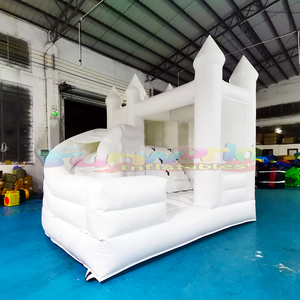 Castillo hinchable de tamaño personalizado para bodas, combo hinchable para saltar, comercial, color blanco - Product Image 5