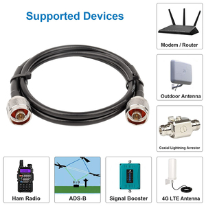 Chất lượng cao N nam để N nam lmr200 cáp đồng trục mất thấp Pigtail Jumper Wifi Router ăng-ten tín hiệu tăng cường RF Cáp lắp ráp - Product Image 3