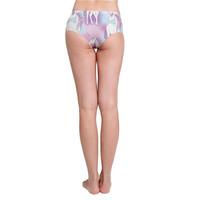 Sous-vêtements hipster super doux sexy pour femmes imprimé cheval blanc Kawaii mignon Push Up slips lingerie string pour filles vente en gros sur mesure