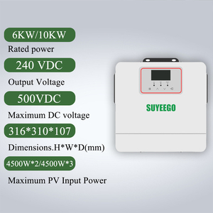 อินเวอร์เตอร์พลังงานแสงอาทิตย์ SUYEEGO 6KW 10KW MPPT แบบ Pure Sine Wave รองรับแรงดันไฟฟ้าเข้าสูงสุด 500V 230VAC เฟสเดียว ระบบออฟกริด สำหรับปั๊มน้ำ - Product Image 1