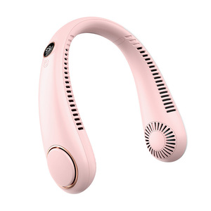 Portable LED Neck Fan Rechargeable Wearable Fan Hands Free Personal Cooling Fan Bladeless USB Fan for Home Office Outdoor Travel - Product Image 2