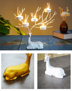 Nouveau Chandelier Renard Multicolore Style Européen et Américain pour Salle à Manger |   Décoration romantique à la lumière des bougies - Product Image 5