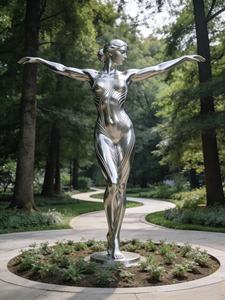 Escultura <span class=keywords><strong>de</strong></span> Bailarín Humano Pulido, Estatua <span class=keywords><strong>de</strong></span> Postura Contemporánea, Escultura Grabada con <span class=keywords><strong>Curso</strong></span> Obligatorio - Product Image 4