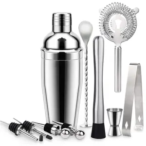 Wuyi Camol products china factory price the cocktail shaker with jigger and strainer bar accessories cocktail shakers