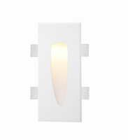 GW07026 Applique murale LED moderne encastrée en plâtre 3W Applique murale décorative sans bordure pour marches d'escalier