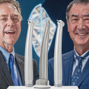 DUNBO Pieza de mano dental de alta velocidad, 2/4 orificios, turbina de aire, botón pulsador, rodamiento cerámico, acero inoxidable, certificado CE, Clase II, modelo - Product Image 3