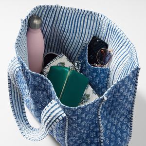 <span class=keywords><strong>Sac</strong></span> fourre-tout en coton tendance de la collection BSCI OEM Block Print, <span class=keywords><strong>sac</strong></span> de <span class=keywords><strong>plage</strong></span> matelassé à fleurs, grand <span class=keywords><strong>sac</strong></span> fourre-tout pour les nouvelles mamans - Product Image 4