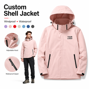 Wholesale Waterproof Outdoor Shell Jacket Custom Color Logo <b>Windbreaker</b> Coat <b>For</b> Hiking Trekking <b>Camping</b> And Workwear - Product Image 1