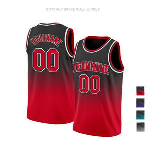 Maillots de <span class=keywords><strong>basket</strong></span>-ball européens sur mesure, imprimés, grande taille, en noir à dégradé gris, avec surpiqûres en twill pour le jeu d'équipe - Product Image 2