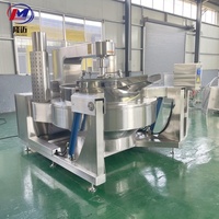 Marmite planétaire gaz/électrique en acier inoxydable avec bouilloire à double paroi, mélangeur d'œufs brouillés pour restaurant