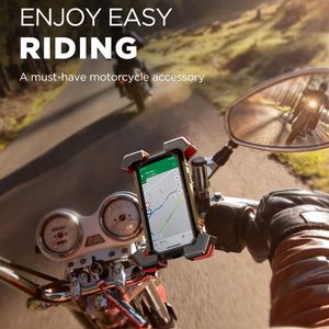 Support universel de téléphone portable pour guidon de vélo Compatible avec le support de téléphone de moto <span class=keywords><strong>réglable</strong></span> de 4.7 à 6.8 pouces - Product Image 5