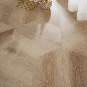 Parquet SPC Residential Use 0.15mm Wear Layer SGS CE RoHS Click Lock System OEM Custom Logo Marble Look EVA Backing Parquet SPC - Product Image 1