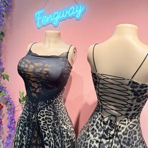 Nuovi Abiti Sexy Aderenti Senza Maniche con Stampa Leopardata e Schiena Scoperta per <span class=keywords><strong>Donna</strong></span>, Moda 2025 - Product Image 4