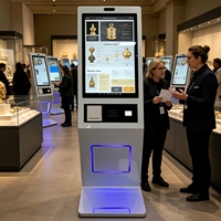Kiosco de Autoservicio de 24 Pulgadas con Sistema Operativo Android, Cámara QR, Terminal RFID, Pantalla de Escritorio con Windows para Restaurantes y Tiendas Minoristas
