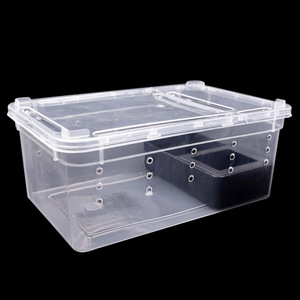 Boîte d'alimentation en plastique pour reptiles, terrarium, boîte de transport pour reptiles, pour gecko, grenouille, araignée, serpent, bébé lézard - Product Image 2