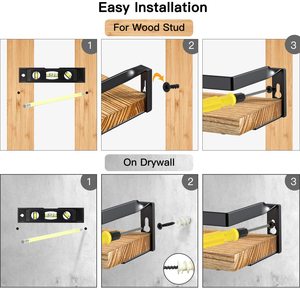 Kệ treo tường gỗ trang trí đa năng, thân thiện với môi trường, hiện đại, chuyên nghiệp dành cho nhà bếp - Product Image 6
